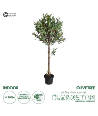 GloboStar® Artificial Garden OLIVE TREE 20052 Τεχνητό Διακοσμητικό Φυτό Ελιά Υ105cm